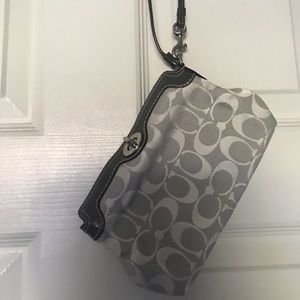 Grey coach wristlet